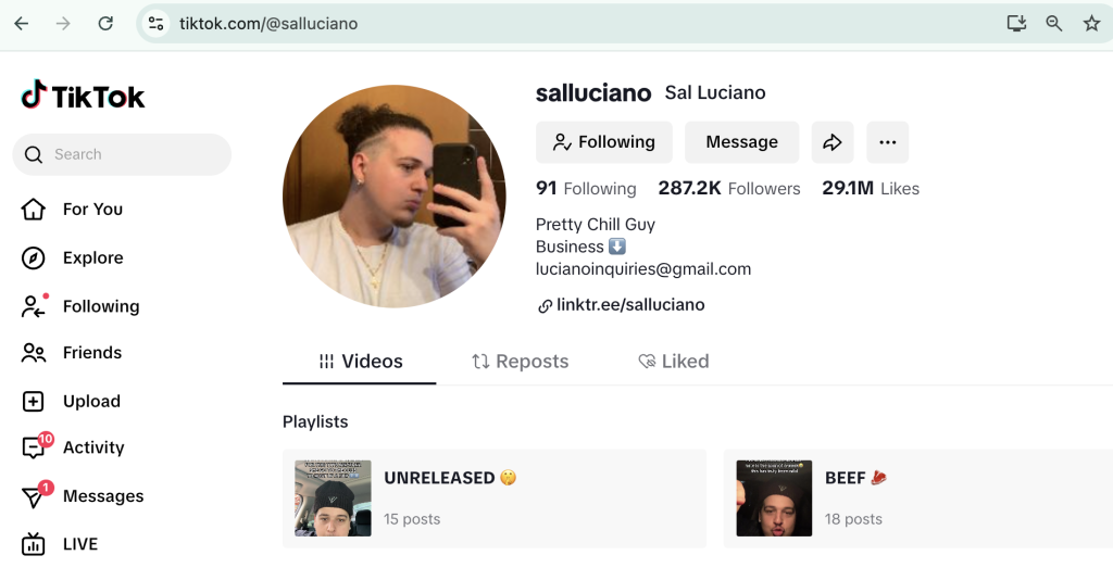 desktop tiktok URL 