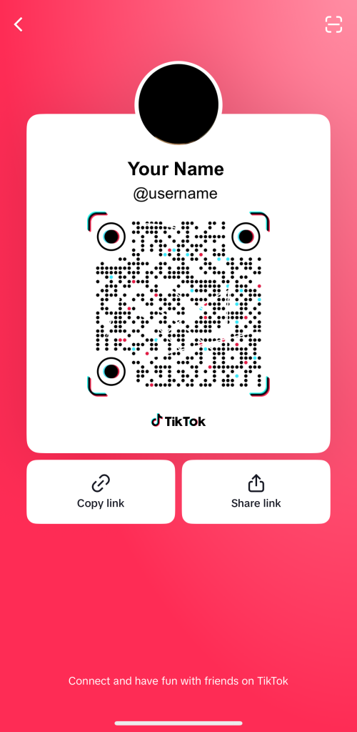 tiktok url qr code