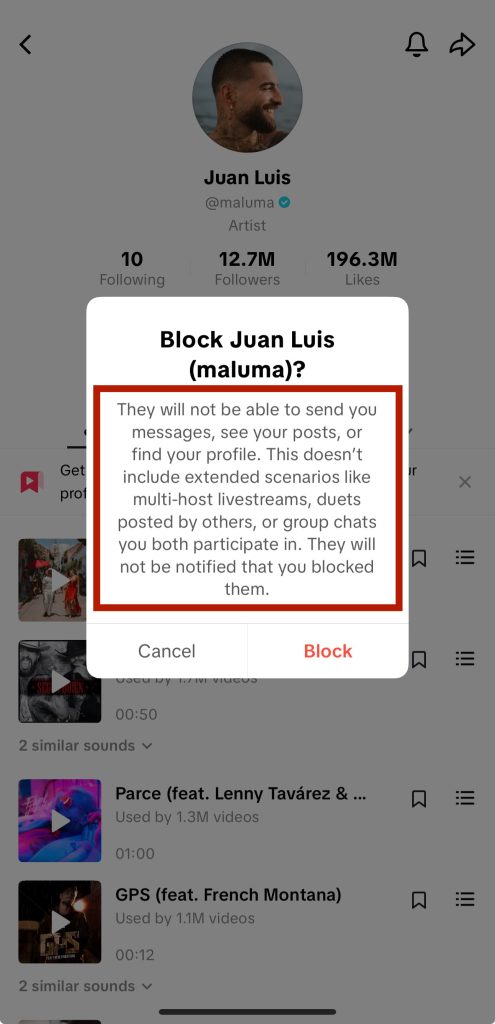 how to know if someone blocked you on tiktok