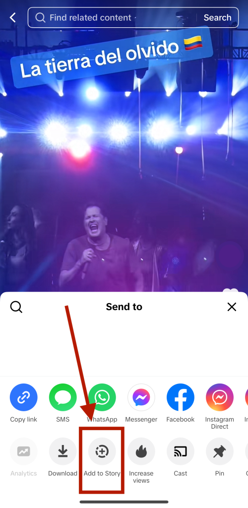 add post to tiktok stories