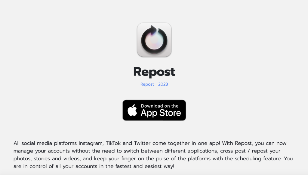 repost app for tiktok
