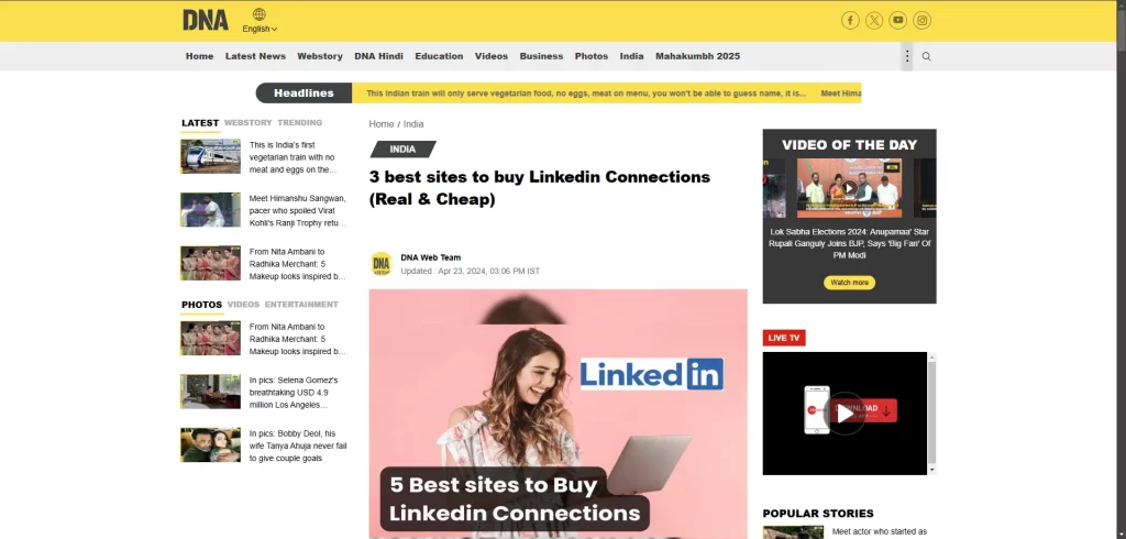 DNA India 3 best Sites To Buy LinkedIn Connections Real And Cheap