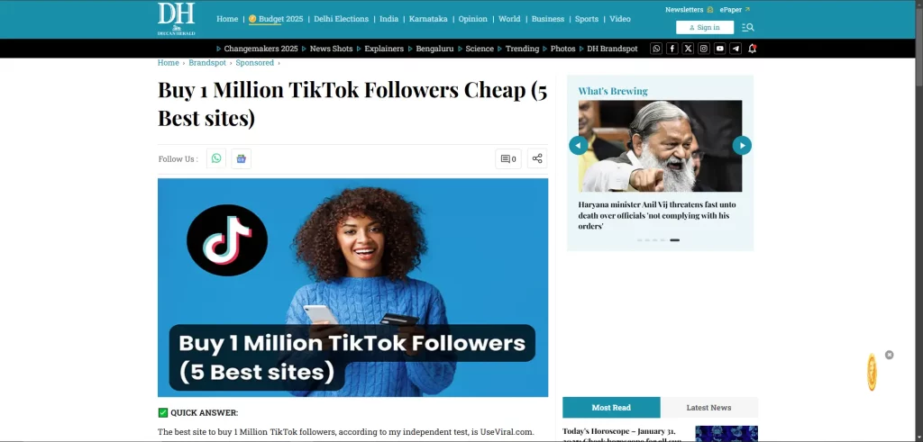 Buy 1 Million TikTok Followers Cheat 5 Best Sites