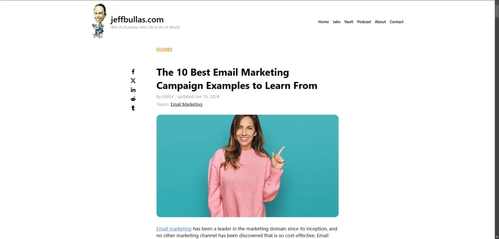 Jeff Bullas 10 Email Marketing Campaign Examples That Work