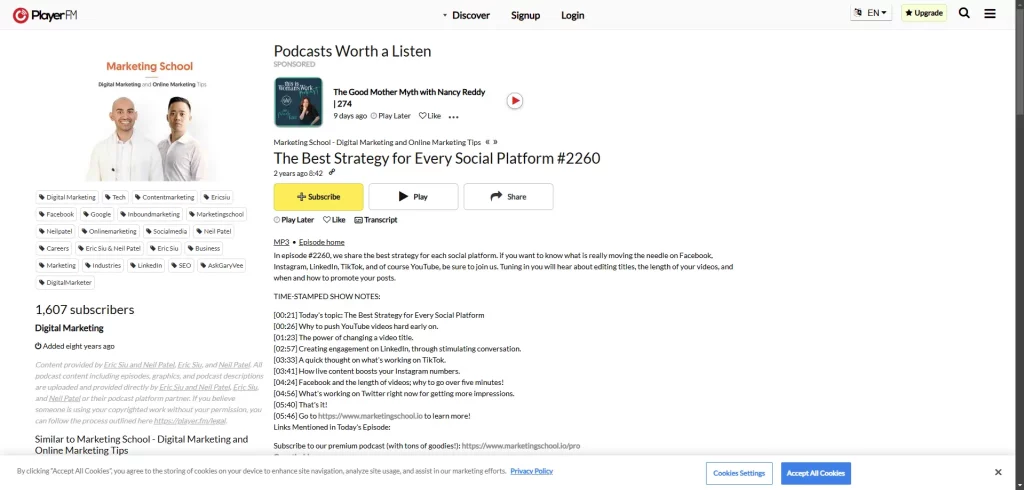 Player FM The Best Strategy For Every Social Platform