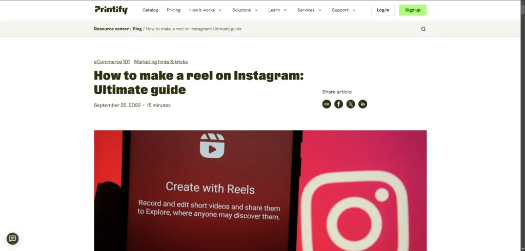 Printify How To Make a Reel On Instagram A Complete Guide