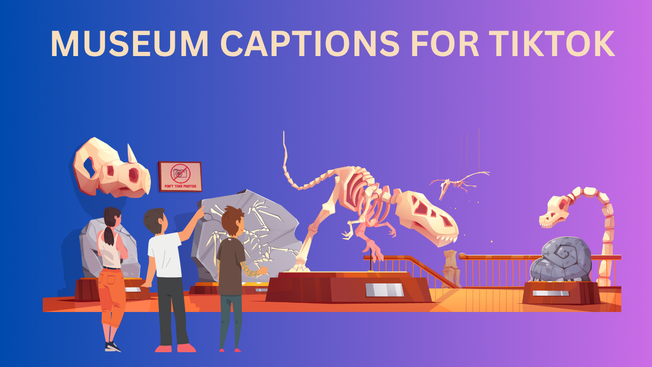 museum captions for tiktok