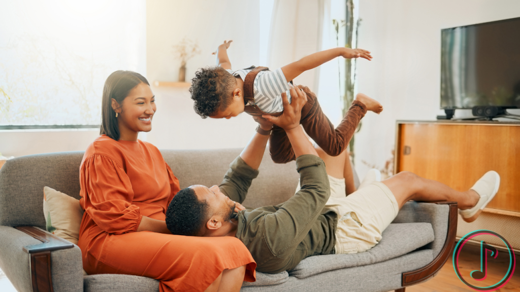 happy kid tiktok captions family