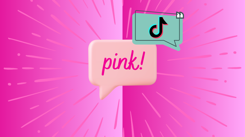 tiktok captions for pink 