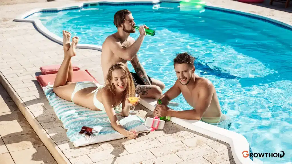 pool tiktok captions