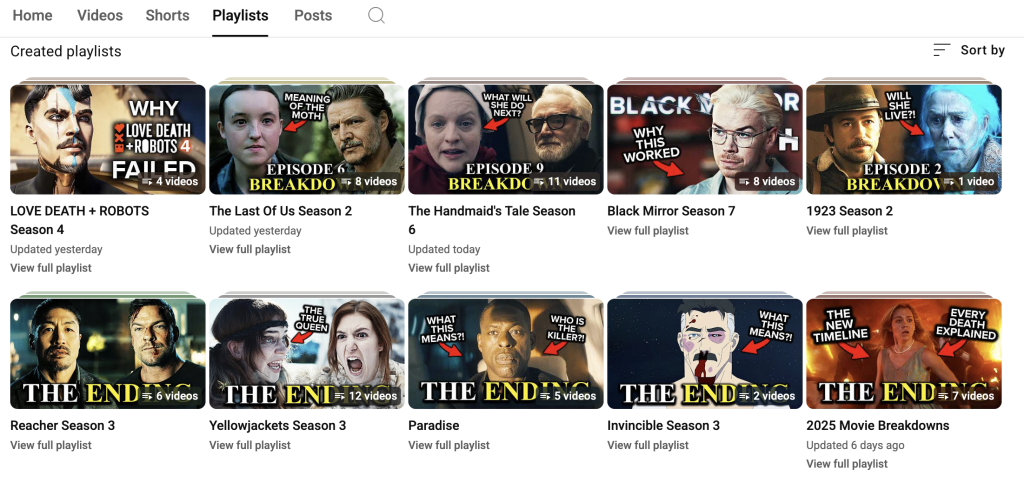 youtube branding playlists