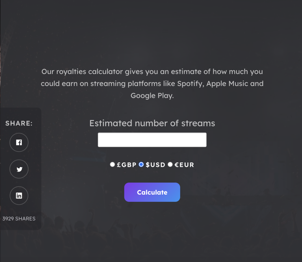 spotify royalty calculator