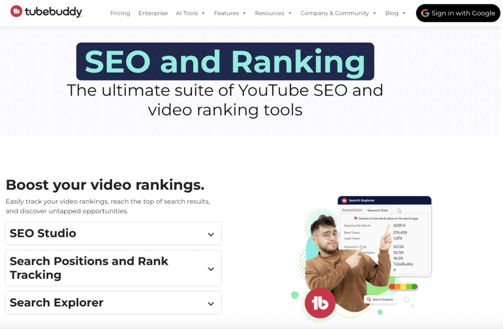 YouTube SEO tool tubebuddy