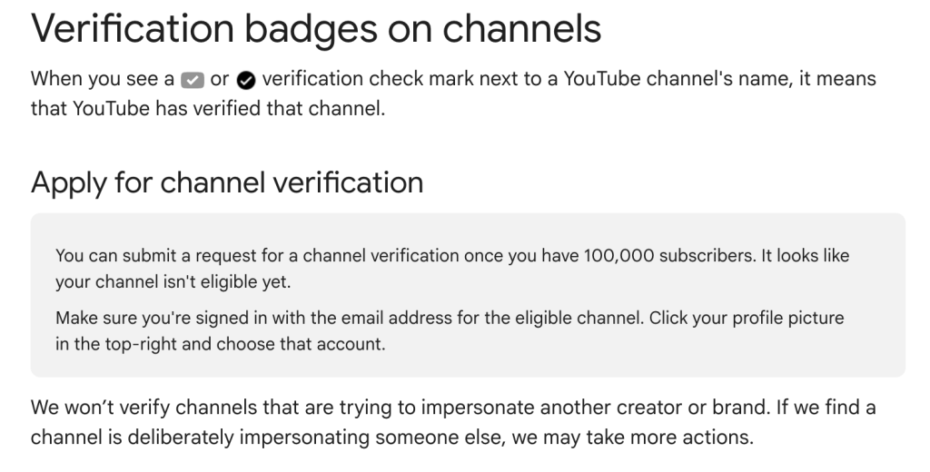youtube verification requirements
