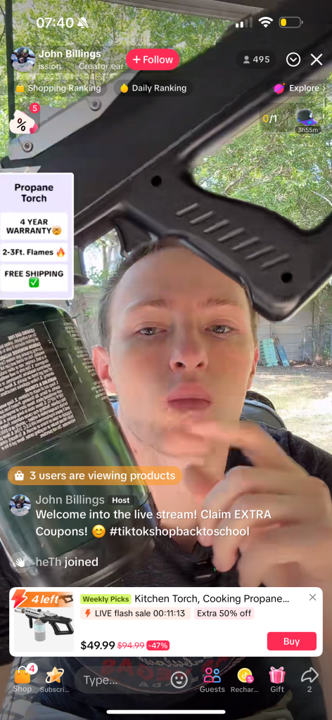 tiktok live coupons 