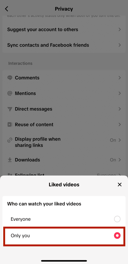 how to hide likes on TikTok
